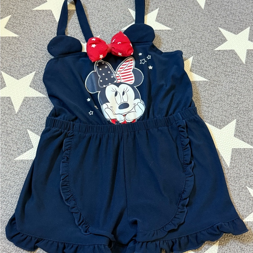 Disney Minnie Mouse 4th of July romper